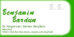 benjamin bardun business card