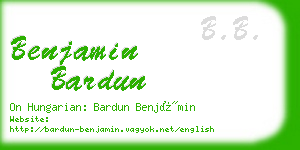 benjamin bardun business card